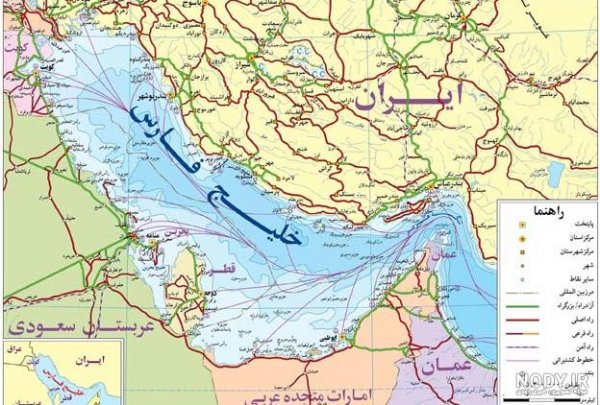 عکس دریای خلیج فارس در نقشه