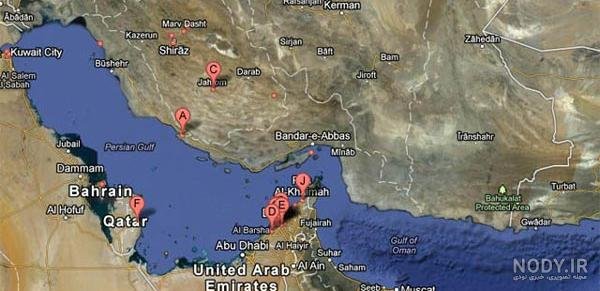  عکس دریای خلیج فارس در نقشه