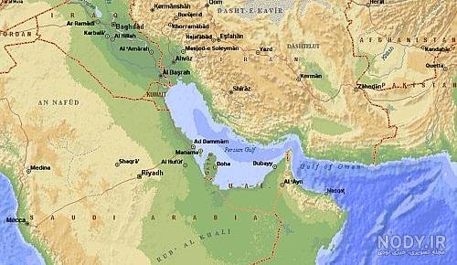  عکس دریای خلیج فارس در نقشه