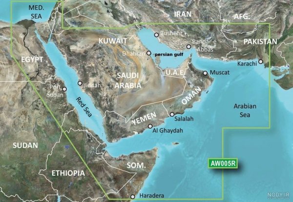  عکس دریای خلیج فارس در نقشه