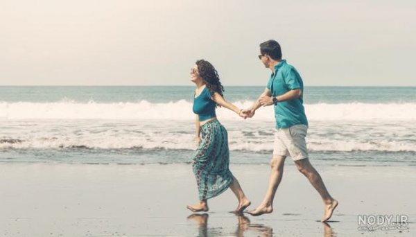  عکس دونفره کنار دریا عاشقانه