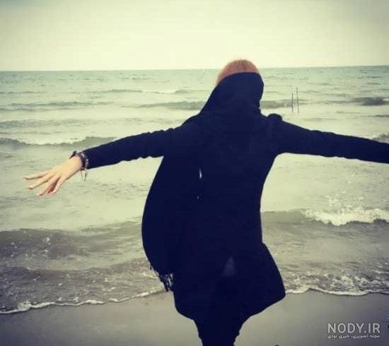  عکس دختر کنار دریا طبیعی