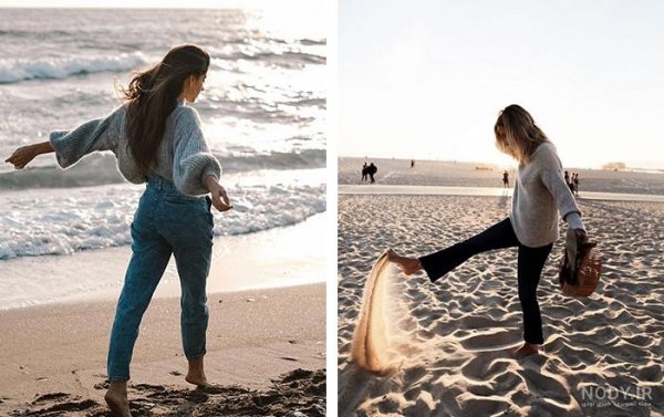  عکس دختر کنار دریا طبیعی