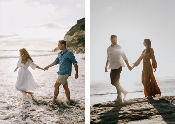  ژست عکس کنار دریا دونفره