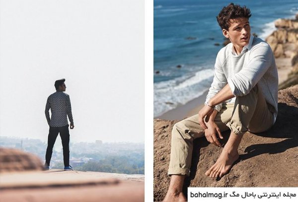  ژست عکس کنار دریا پسرانه