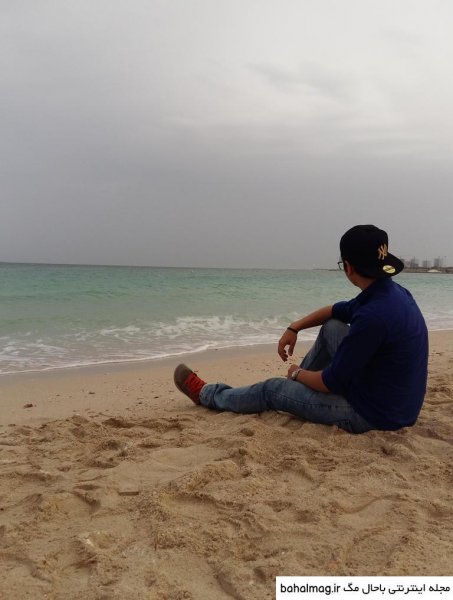  ژست عکس کنار دریا پسرانه