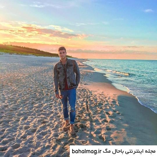  ژست عکس کنار دریا پسرانه