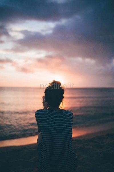  ژست عکس کنار دریا دخترانه