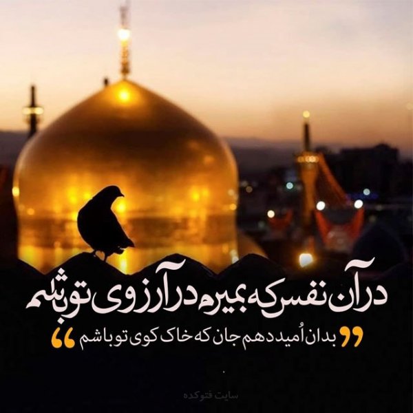  170 پروفایل عکس حرم امام رضا با نوشته زیبا