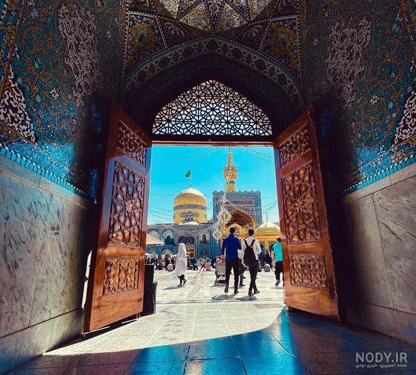  عکس حرم امام رضا با کبوتر