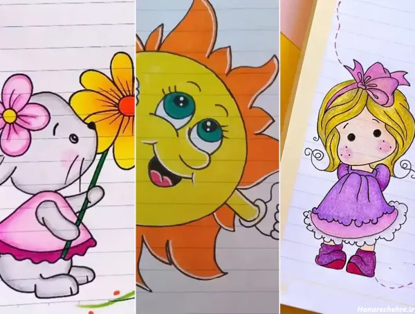  عکس تزیین دفتر مشق دخترانه فانتزی