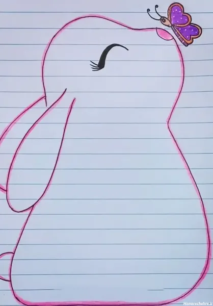  عکس تزیین دفتر مشق با مداد رنگی