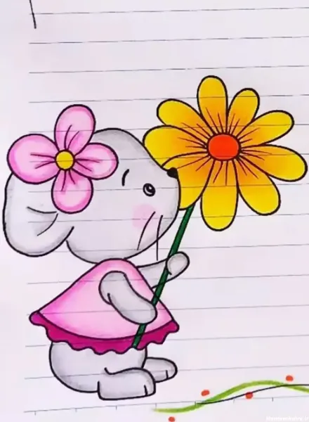  تزیین دفتر مشق ساده