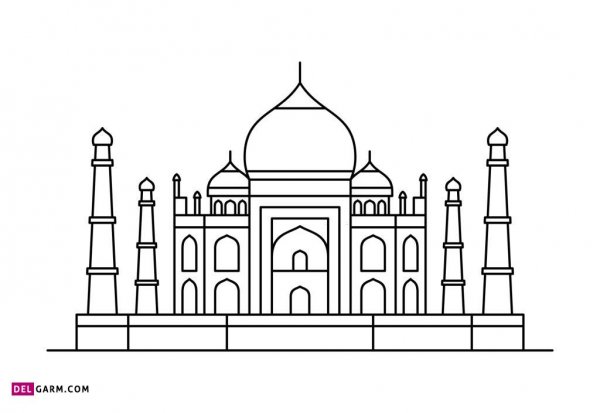  عکس مسجد نقاشی