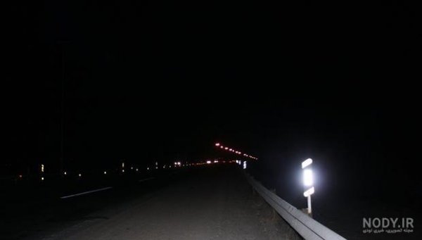  عکس جاده زیبا در شب