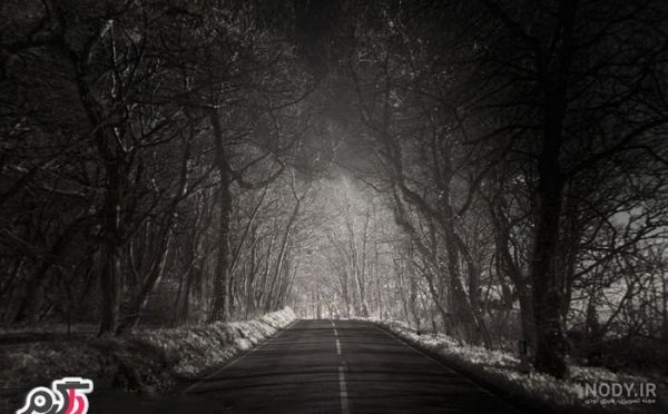  عکس جاده در شب برای پروفایل