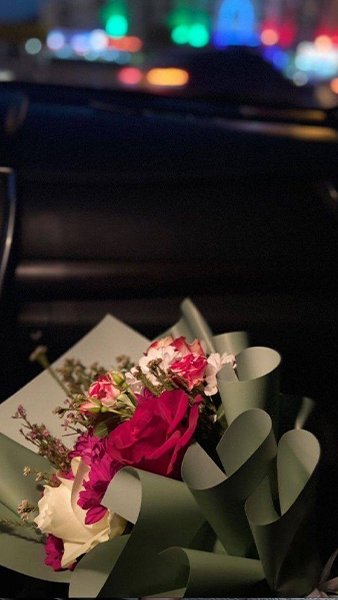  عکس تو جاده با ماشین شب