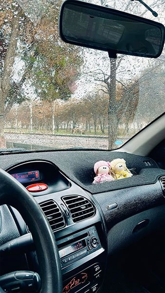  عکس تو جاده با ماشین شب