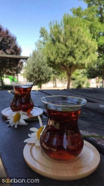  عکس چای در دست دختر