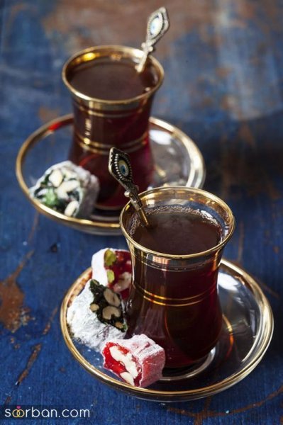  عکس چای در دست دختر