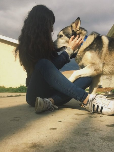  عکس دختر با سگ برای پروفایل فانتزی