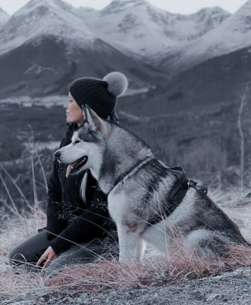  عکس دختر با سگ برای پروفایل فانتزی