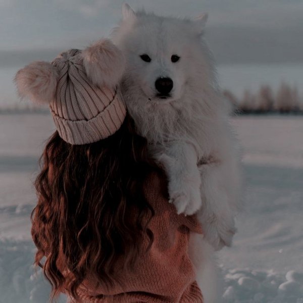  عکس دختر با سگ برای پروفایل فانتزی