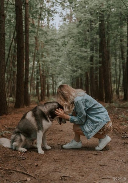  عکس پروفایل دخترونه با سگ پشمالو