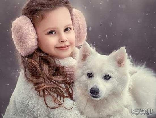  عکس پروفایل دخترونه با سگ پشمالو