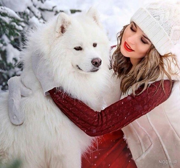  عکس پروفایل دخترونه با سگ پشمالو