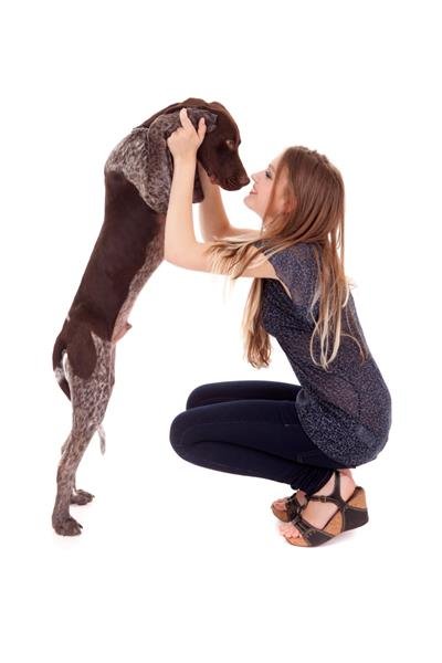  عکس دختر با سگ کارتونی