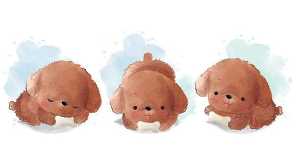  عکس سگ کارتونی ساده