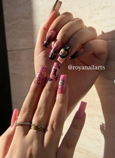  45 عکس طرح ناخن لبوبو