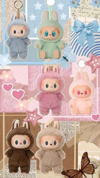  تصویر زمینه لبوبو صورتی