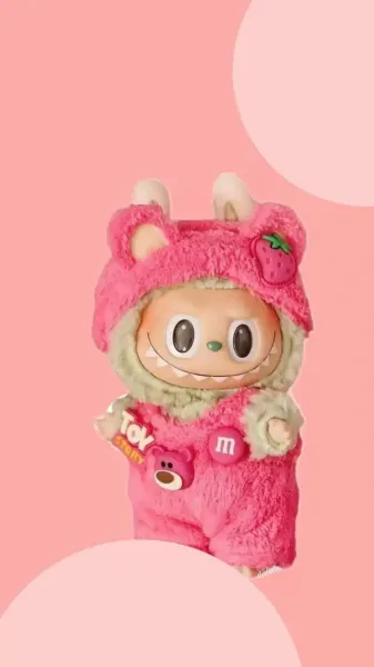  تصویر زمینه لبوبو صورتی