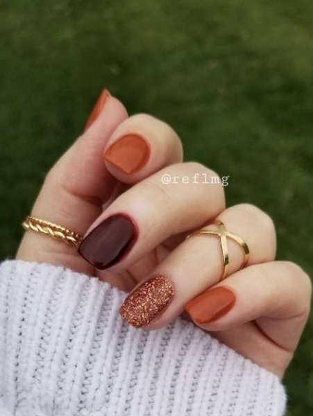  30 عکس طرح ناخن پاییزی