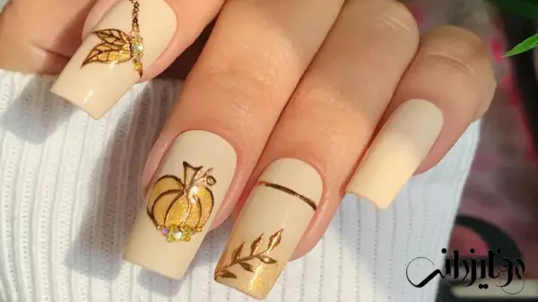  عکس طرح ناخن پاییزی مینیمال