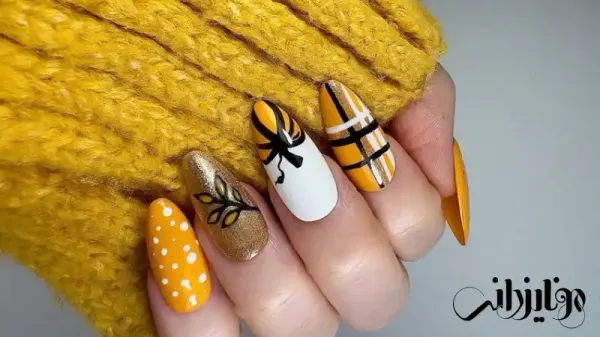  عکس طرح ناخن پاییزی مینیمال