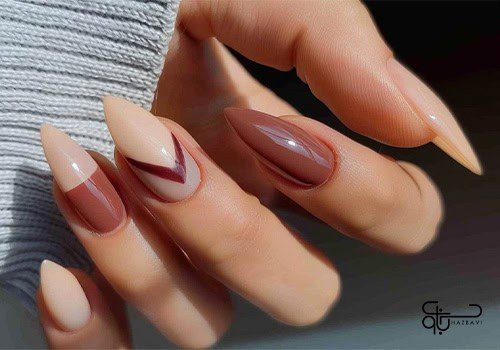 طرح ناخن پاییزی شیک