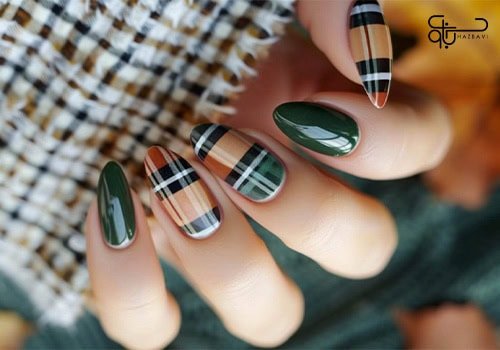 طرح ناخن پاییزی شیک