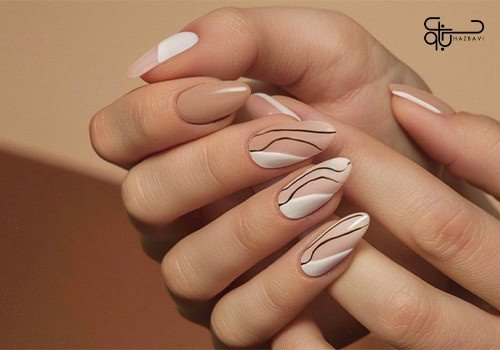 طرح ناخن پاییزی شیک