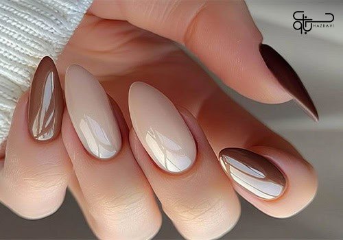 طرح ناخن پاییزی شیک