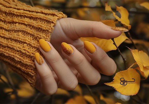 طرح ناخن پاییزی شیک