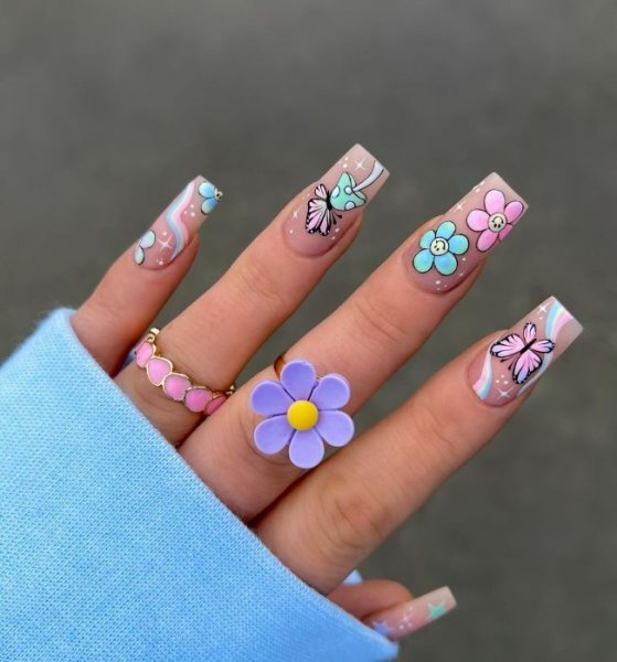  عکس طرح ناخن دخترانه کیوت