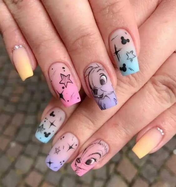  عکس طرح ناخن دخترانه کیوت