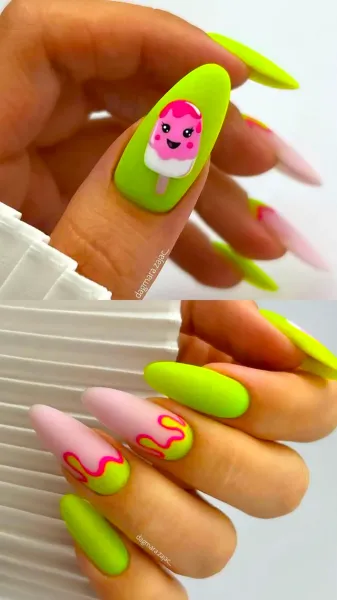  عکس طرح ناخن دخترانه عروسکی