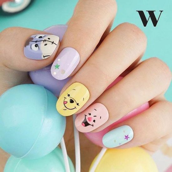  عکس کاشت ناخن دخترانه فانتزی عروسکی