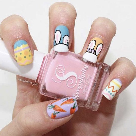  عکس کاشت ناخن دخترانه فانتزی عروسکی