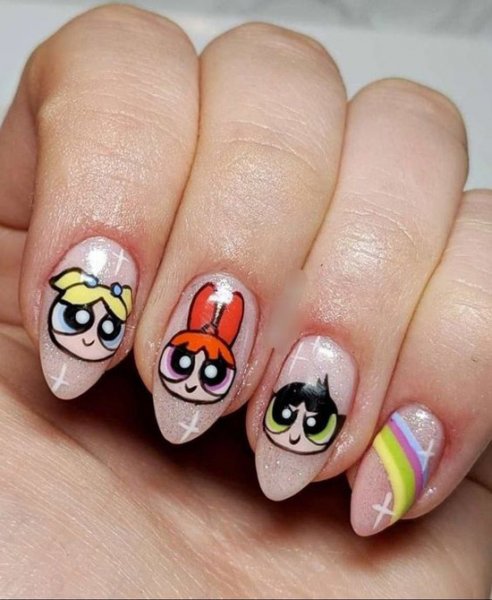  عکس کاشت ناخن دخترانه فانتزی عروسکی