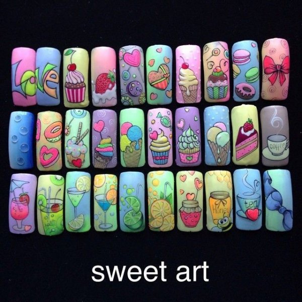  عکس طرح ناخن دخترانه کیوت کوتاه